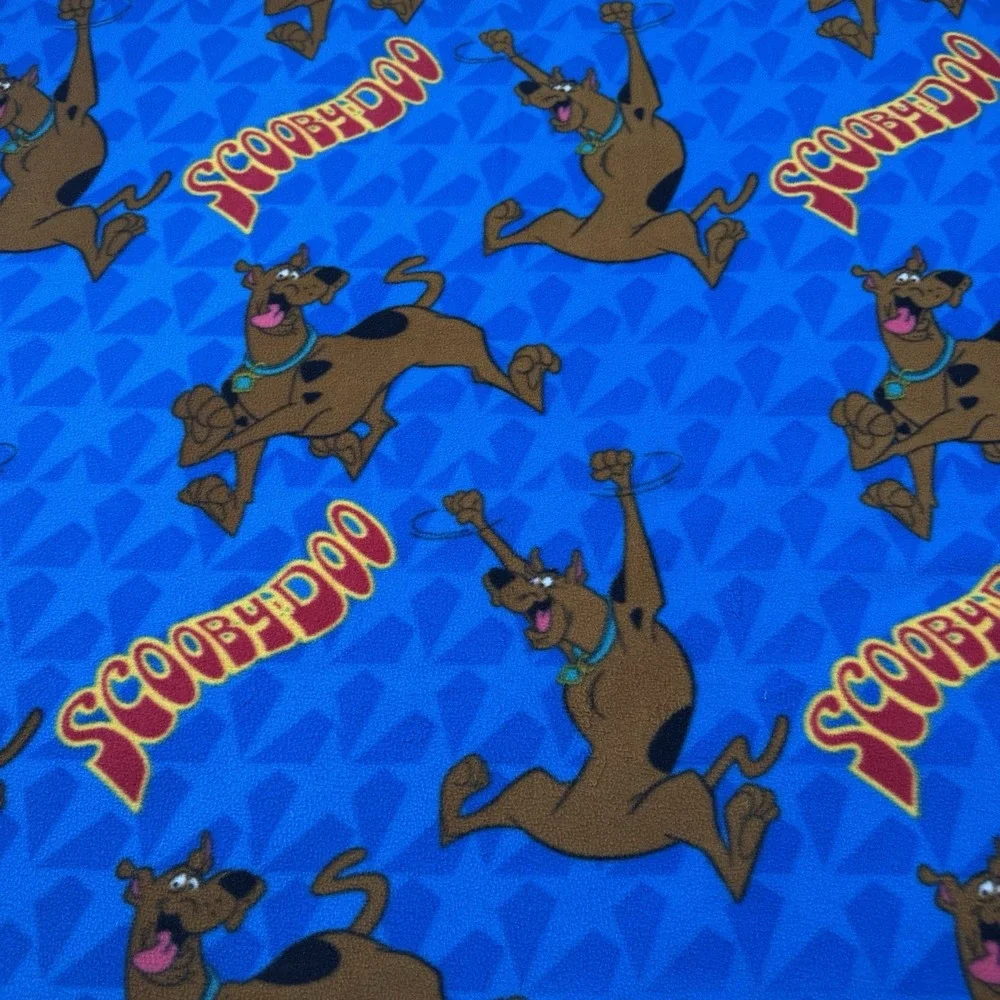 Scooby-Doo Vintage 2003 Fleece Throw Blanket Blue Hanna-Barbera 46x60